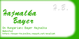 hajnalka bayer business card